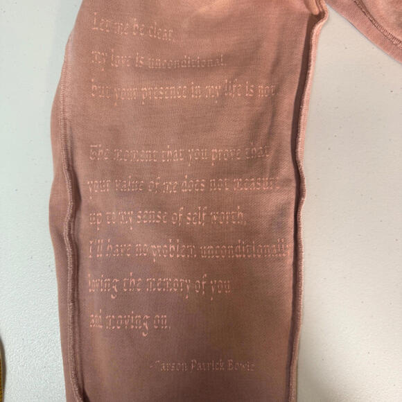 Boys Lie‎ X Ariel Women's XS Caught Blushing Sweatpants Ombré Distressed Pink - Picture 6 of 8